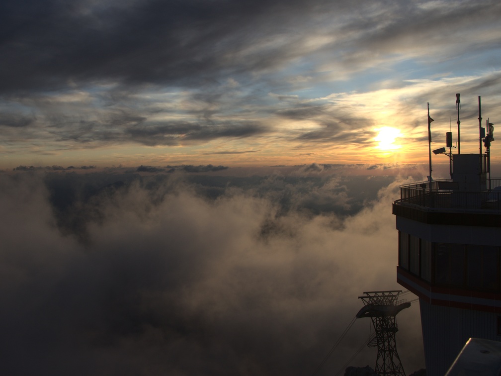 Sonnenuntergang auf der Zugspitze